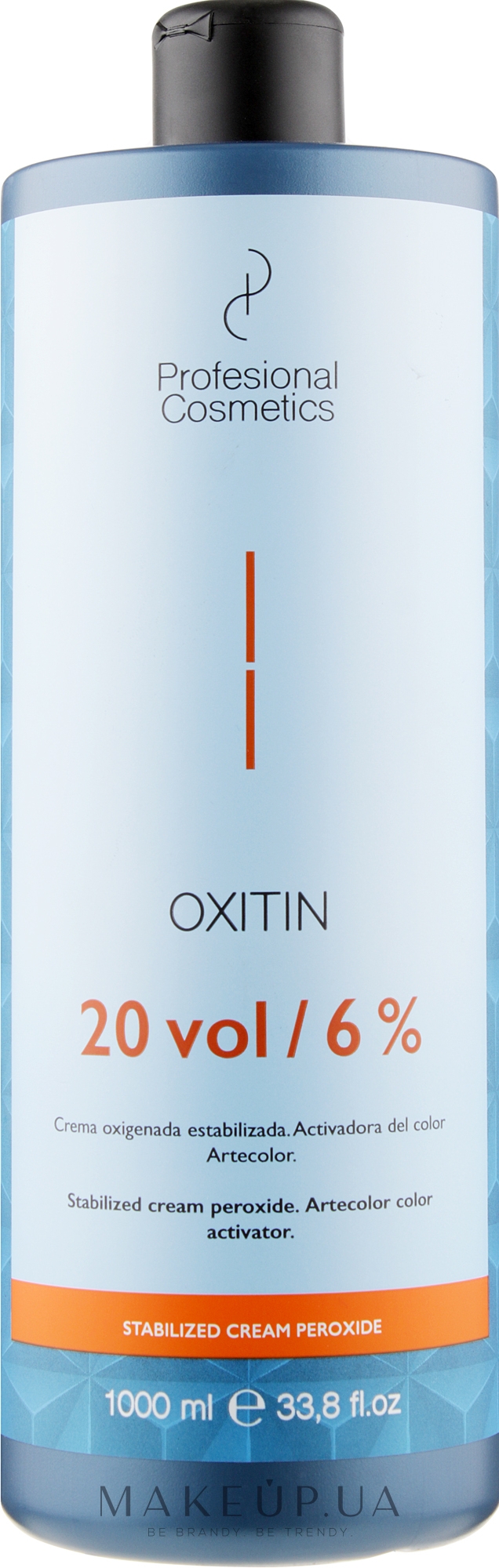 Окислювач 6% - Profesional Cosmetics Oxitin 20 Vol — фото 1000ml