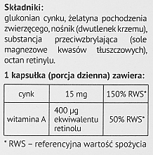 Пищевая добавка "Cynk Plus A", капсулы - Farmapol — фото N3