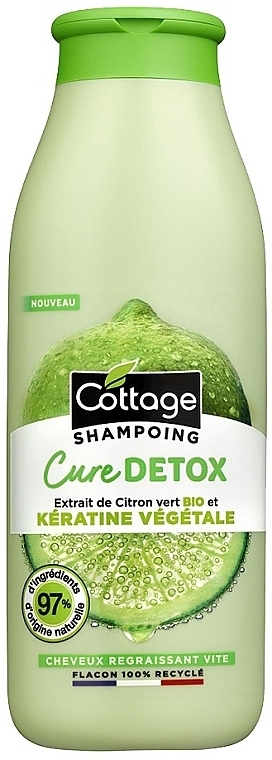 Кератиновый шампунь-детокс с экстрактом лайма - Cottage Detox Treatment Hair Shampoo — фото N1