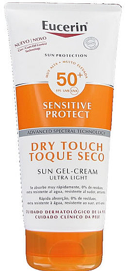 Солнцезащитный гель-крем - Eucerin Sun Gel Cream Dry Touch SPF50 — фото N1