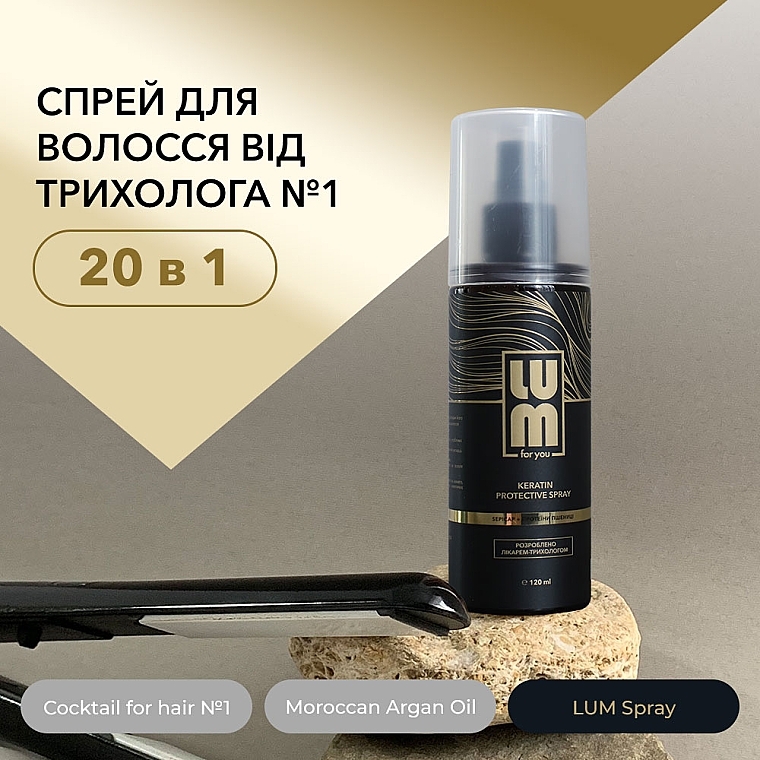 Набір "Повноцінний курс відновлення до 3 місяців" - LUM (oil/50ml + hair/coc/2x50ml + spray/120ml) — фото N15