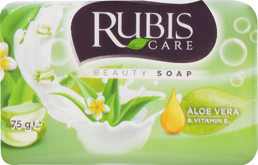 Мило "Алое вера" у паперовій упаковці - Rubis Care Aloe Vera Beauty Soap — фото N1