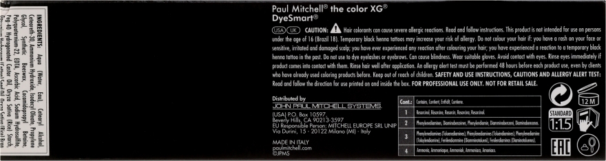 Стойкая краска для волос - Paul Mitchell The Color XG Permanent Hair Color — фото N3