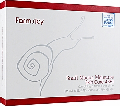 Набір - FarmStay Snail Mucus Moisture Skin Care (f/ton/150ml +  f/emul/150ml + f/cr/50ml + eye/cr/40ml + f/ton/30ml + f/emul/30ml) — фото N2