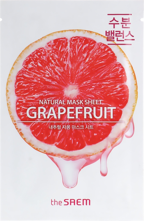 Тканевая маска с экстрактом грейпфрута - The Saem Natural Mask Sheet Grapefruit — фото N1
