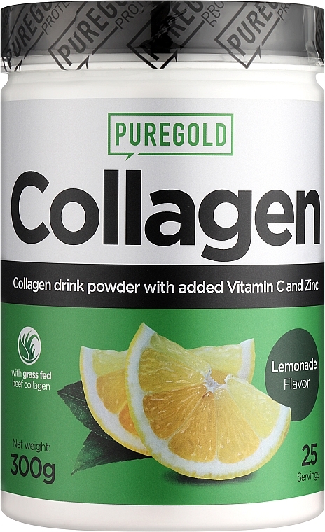 Колаген з вітаміном С і цинком, лимонад - PureGold Collagen Marha — фото N1