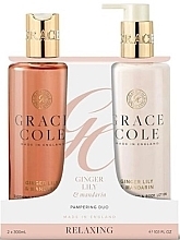 Набор - Grace Cole Ginger Lily & Mandarin Body Care Duo (sh/gel/300ml + h/body/lot/300ml) — фото N1