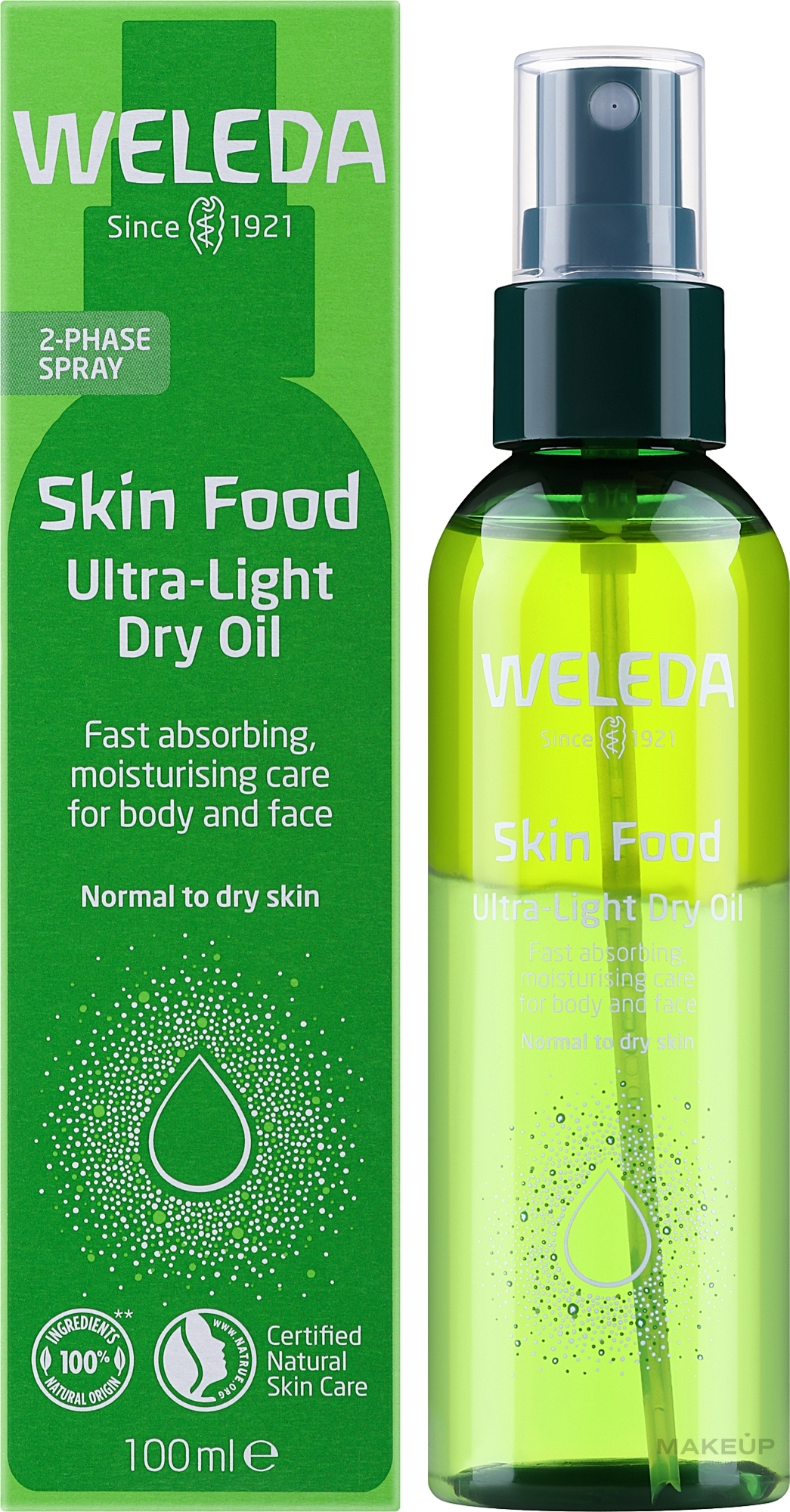 Ультралегкое сухое масло для лица и тела "Скин Фуд" - Weleda Skin Food Ultra Light Dry Oil — фото 100ml