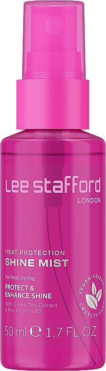 Защитный спрей для сияния волос - Lee Stafford Heat Protection Shine Mist Mini (мини) — фото N1