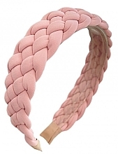Парфумерія, косметика Обруч для волосся плетений, O502, рожевий - Ecarla