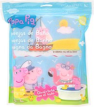 Парфумерія, косметика Набір губок "Свинка Пеппа", 3 шт., море, блакитні - Suavipiel Peppa Pig Bath Sponge