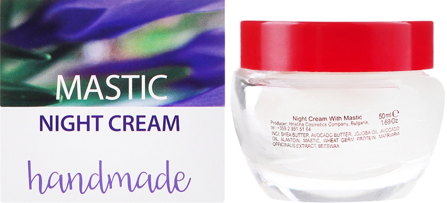 Нічний крем для обличчя - Hristina Cosmetics Handmade Mastic Night Cream