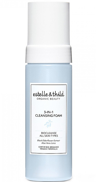 Освежающая очищающая пена тройного действия - Estelle & Thild BioCleanse 3in1 Cleansing Foam — фото N1