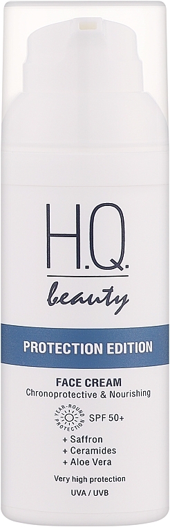 Крем для обличчя SPF50+ "Хронозахист та живлення" - H.Q.Beauty Protection Edition Face Cream — фото N1