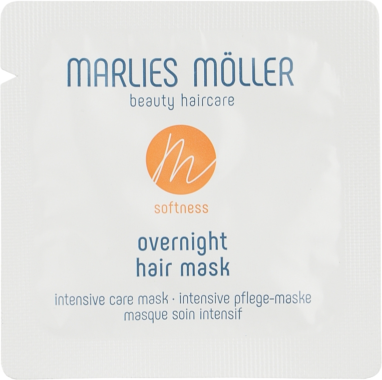 Интенсивная ночная маска для гладкости волос - Marlies Moller Softness Overnight Hair Mask (пробник)
