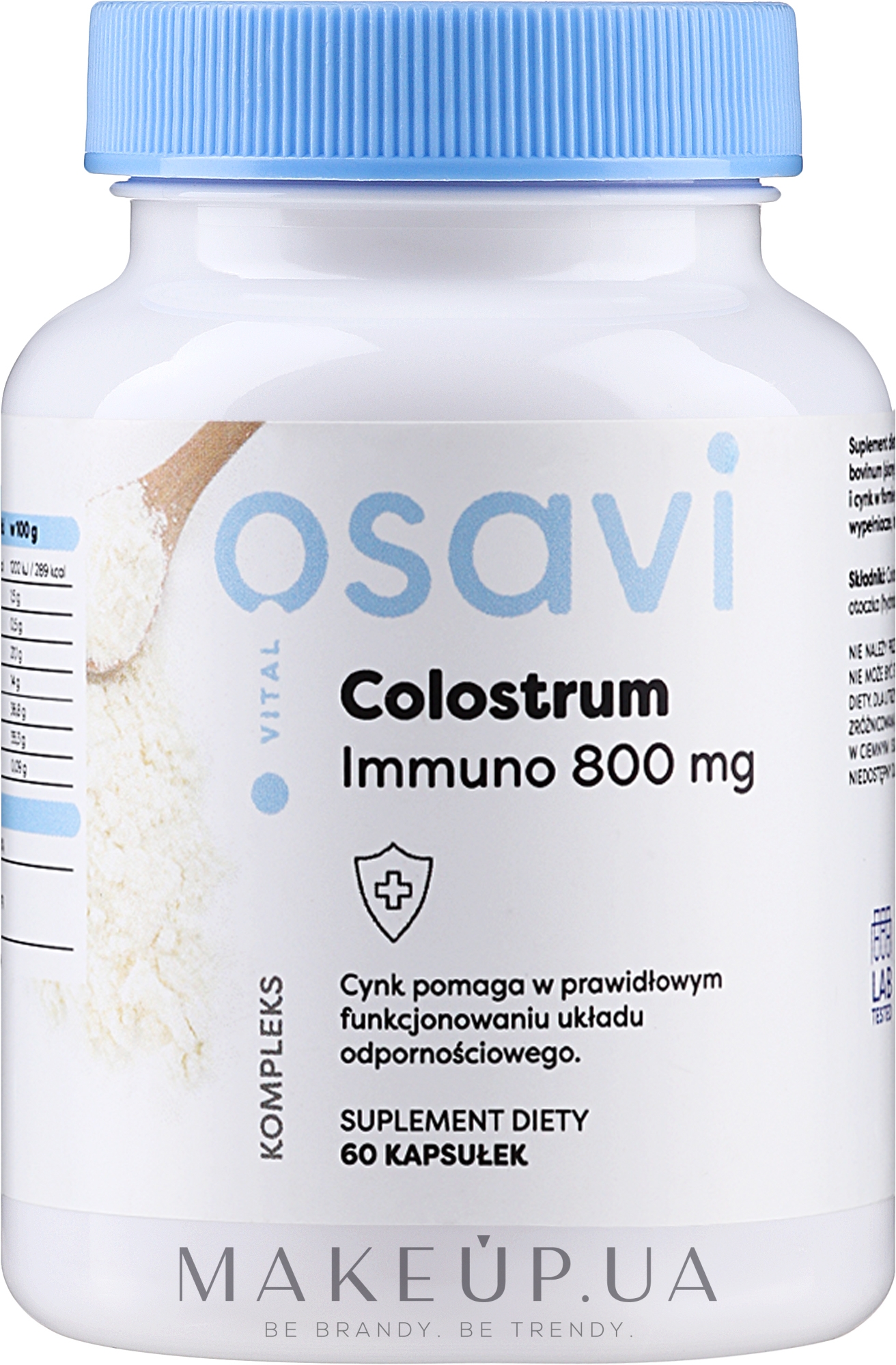 Пищевая добавка "Colostrum Immuno", 800 мг - Osavi Colostrum Immuno — фото 60шт
