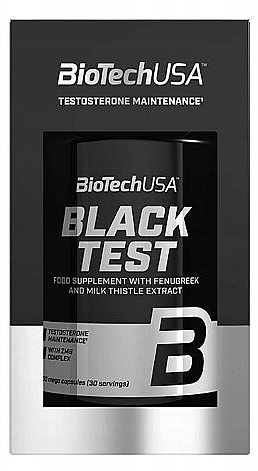 Тестостероновый бустер c экстрактом пажитника и расторопши - BioTechUSA Black Test Food Supplement With Fenugreek And Milk Thistle Extract — фото N1