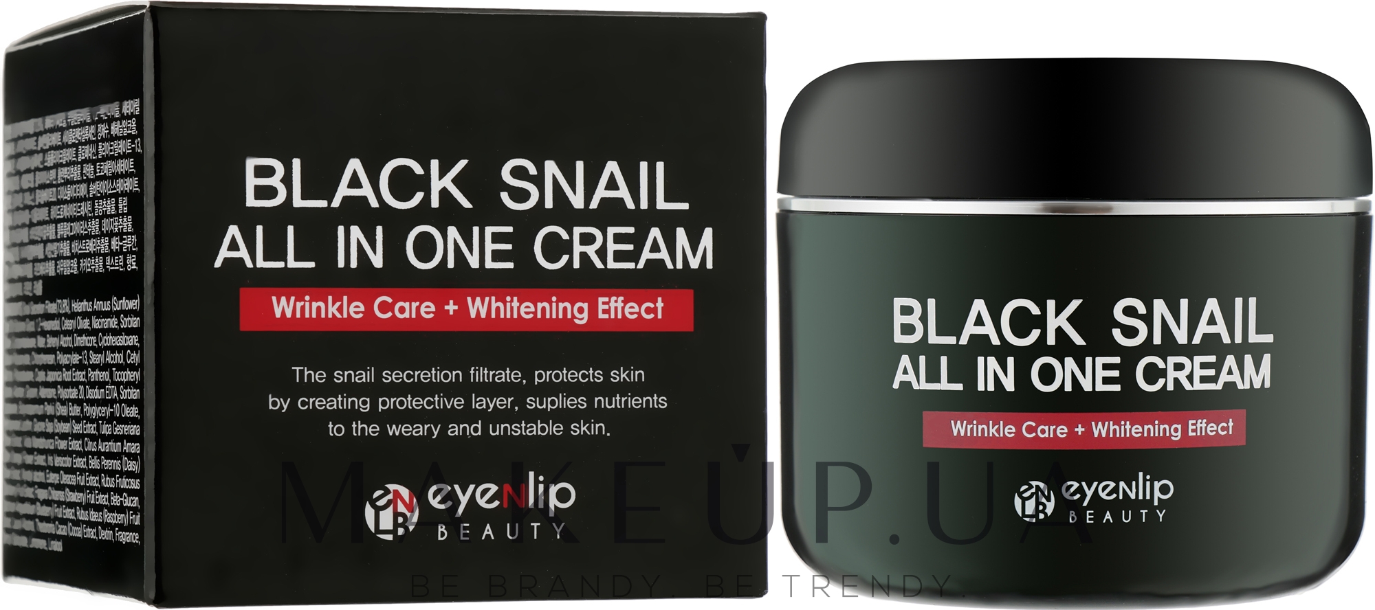 Восстанавливающий крем с черной улиткой - Eyenlip Black Snail All In One Cream — фото 100ml