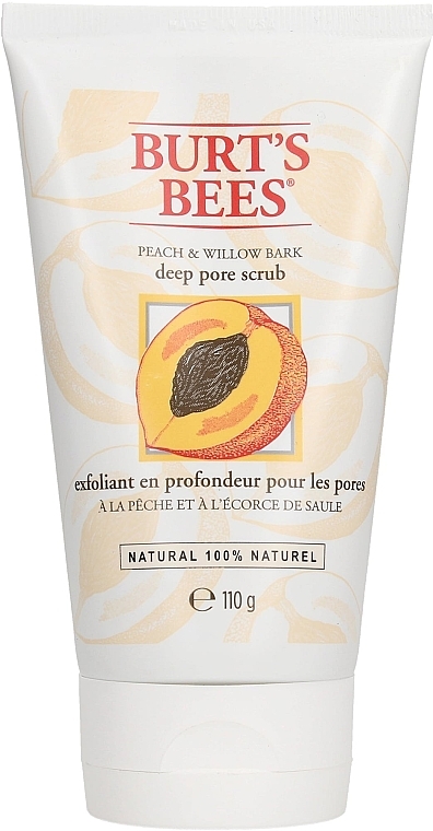 Скраб для обличчя - Burt's Bees Peach & Willow Bark Deep Pore Scrub — фото N1