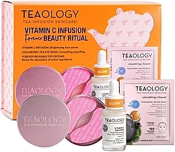 Парфумерія, косметика Набір - Teaology Vitamin C Forever Beauty Ritual (serum/15ml + eye/mask/5ml + eye/patch/2pcs)