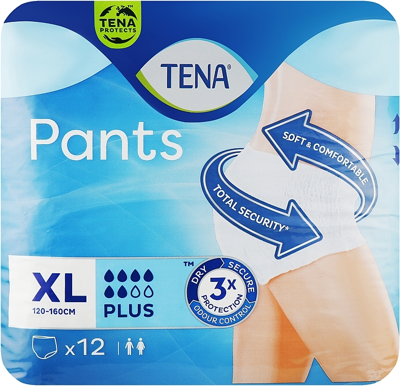 Урологічні труси для жінок Pants XL Plus 120-160 см, 12 шт. - Tena — фото N1