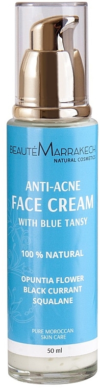 Крем для обличчя проти акне з блакитним пижмом - Beaute Marrakech Anti-Acne Face Cream With Blue Tansy — фото N1