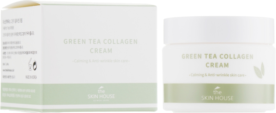 Заспокійливий крем на основі колагену та екстракту зеленого чаю - The Skin House Green Tea Collagen Cream