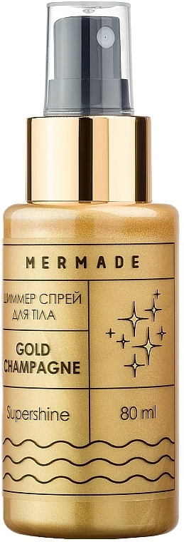 Шимер-спрей для тіла - Mermade Gold Champagne — фото N1