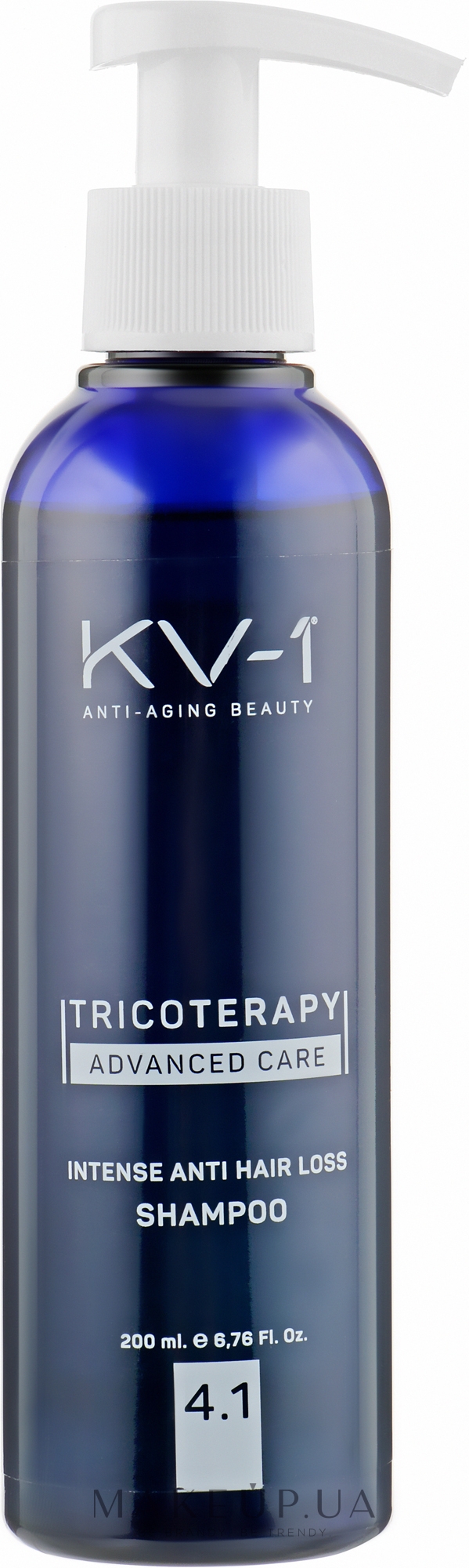 Інтенсивний шампунь проти випадання волосся 4.1 - KV-1 Tricoterapy Intense Anti Hair Loss Shampoo — фото 200ml