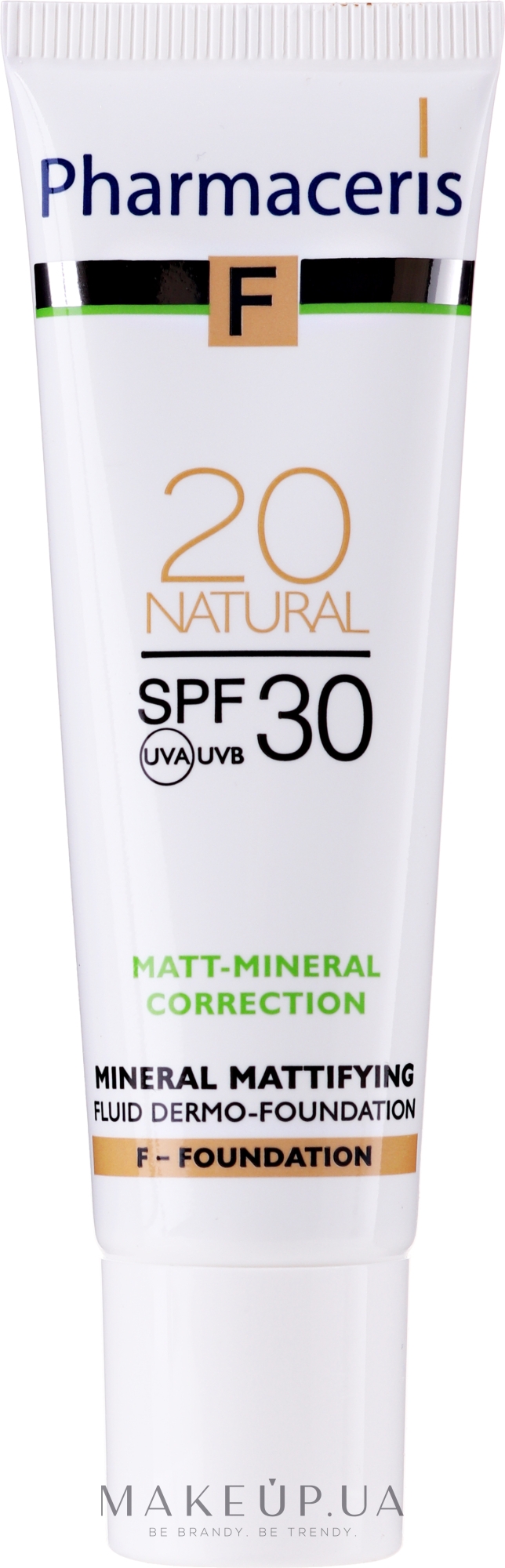 Минеральный матирующий флюид SPF 30 - Pharmaceris F Mineral Mattifying Fluid Dermo-Foundation SPF 30 — фото 20 - Natural