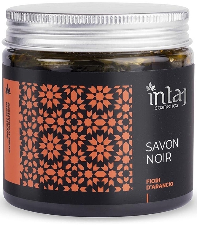 Чорне мило "Квітка апельсина" - Intaj Cosmetics Savon Noir With Orange Flowers — фото N1