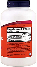 Капсули "Пантотенова кислота", 500 мг - Now Foods Pantothenic Acid — фото N4