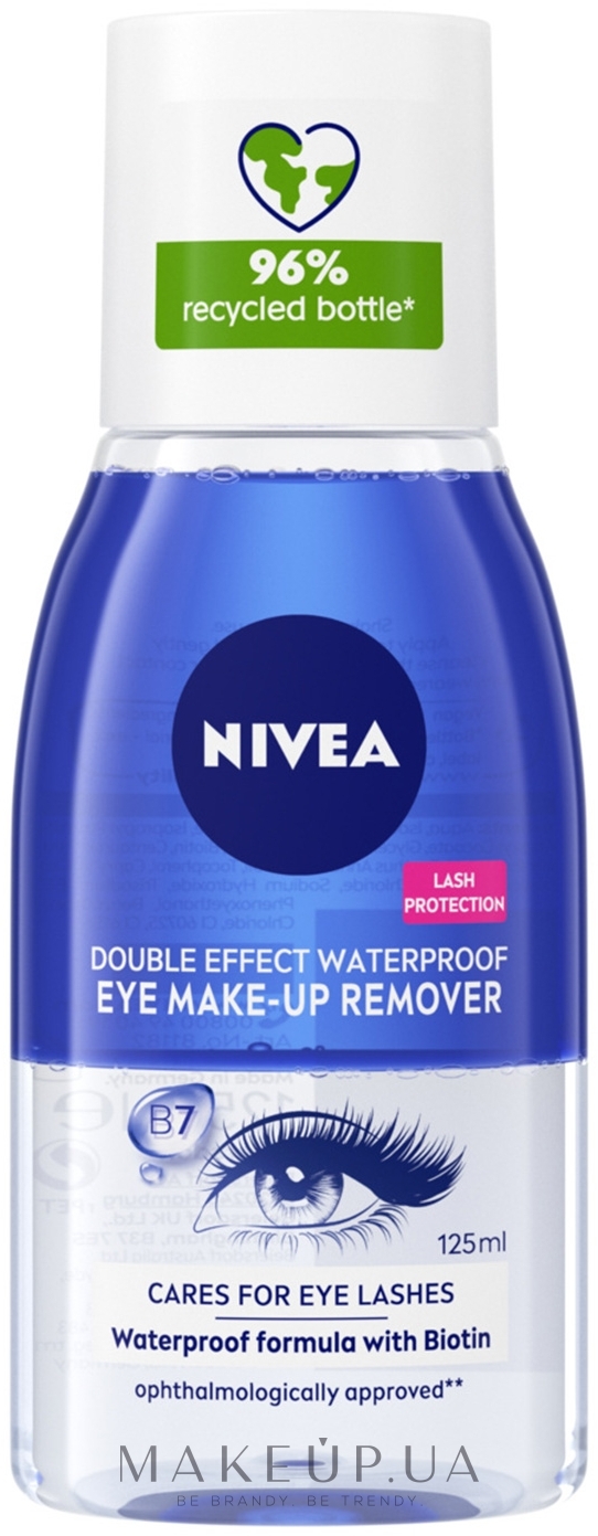 Засіб для зняття макіяжу з очей "Подвійний ефект" - NIVEA Visage Double Effect Eye Make-Up Remover — фото 125ml