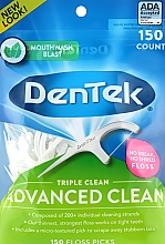 Флос із тримачем «Потрійне очищення», 150 шт. - DenTek Triple Clean — фото N1