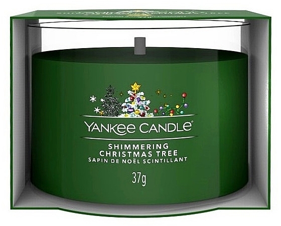 Ароматична мінісвічка в склянці - Yankee Candle Shimmering Christmas Tree — фото N1