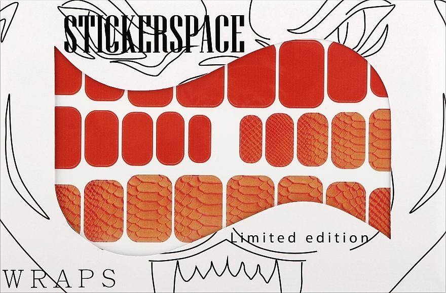 Дизайнерские наклейки для ногтей "Tangelo" - StickersSpace — фото N1
