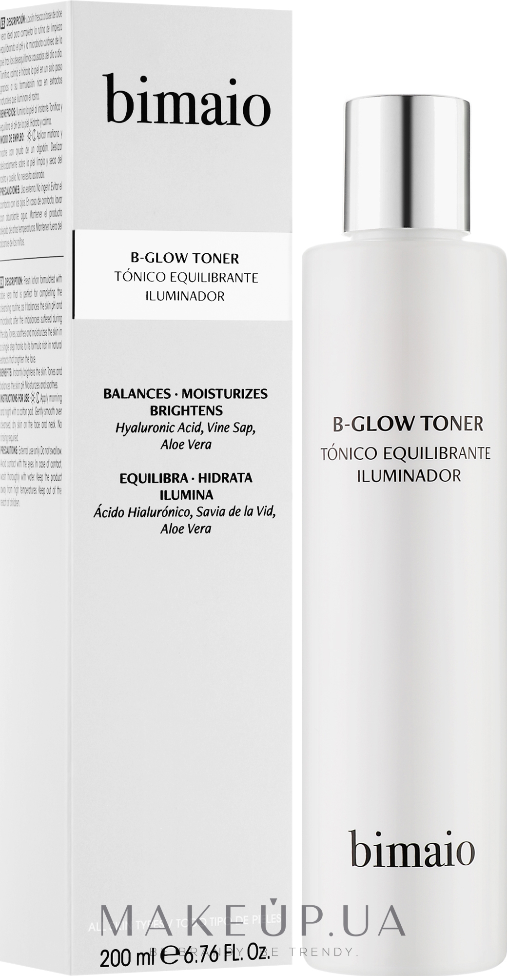 Балансувальний тонік для обличчя - Bimaio B-Glow Toner — фото 200ml