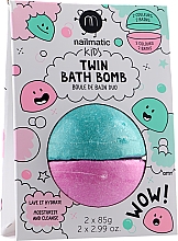 Парфумерія, косметика Бомбочки для ванни, рожевий і зелений - Nailmatic Kids Twin Bath Bomb