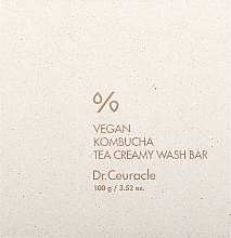 Крем-мило для обличчя й тіла з ферментованим чаєм комбуча - Dr. Ceuracle Vegan Kombucha Tea Creamy Wash Bar — фото N1