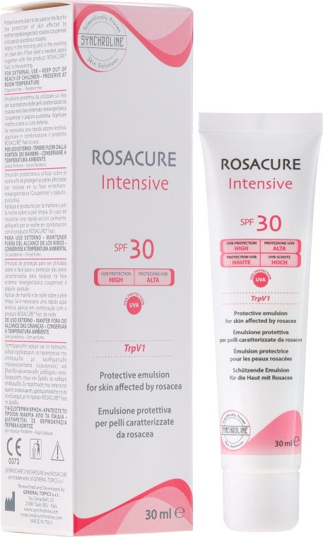 Защитная эмульсия для чувствительной кожи SPF 30 - Synchroline Rosacure Intensive — фото N1