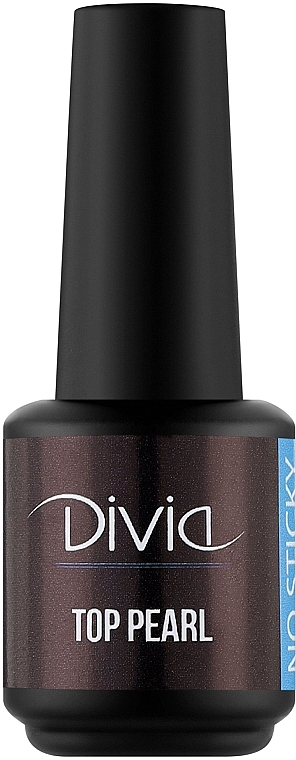 Верхнє покриття для нігтів без липкого шару - Divia Top Pearl