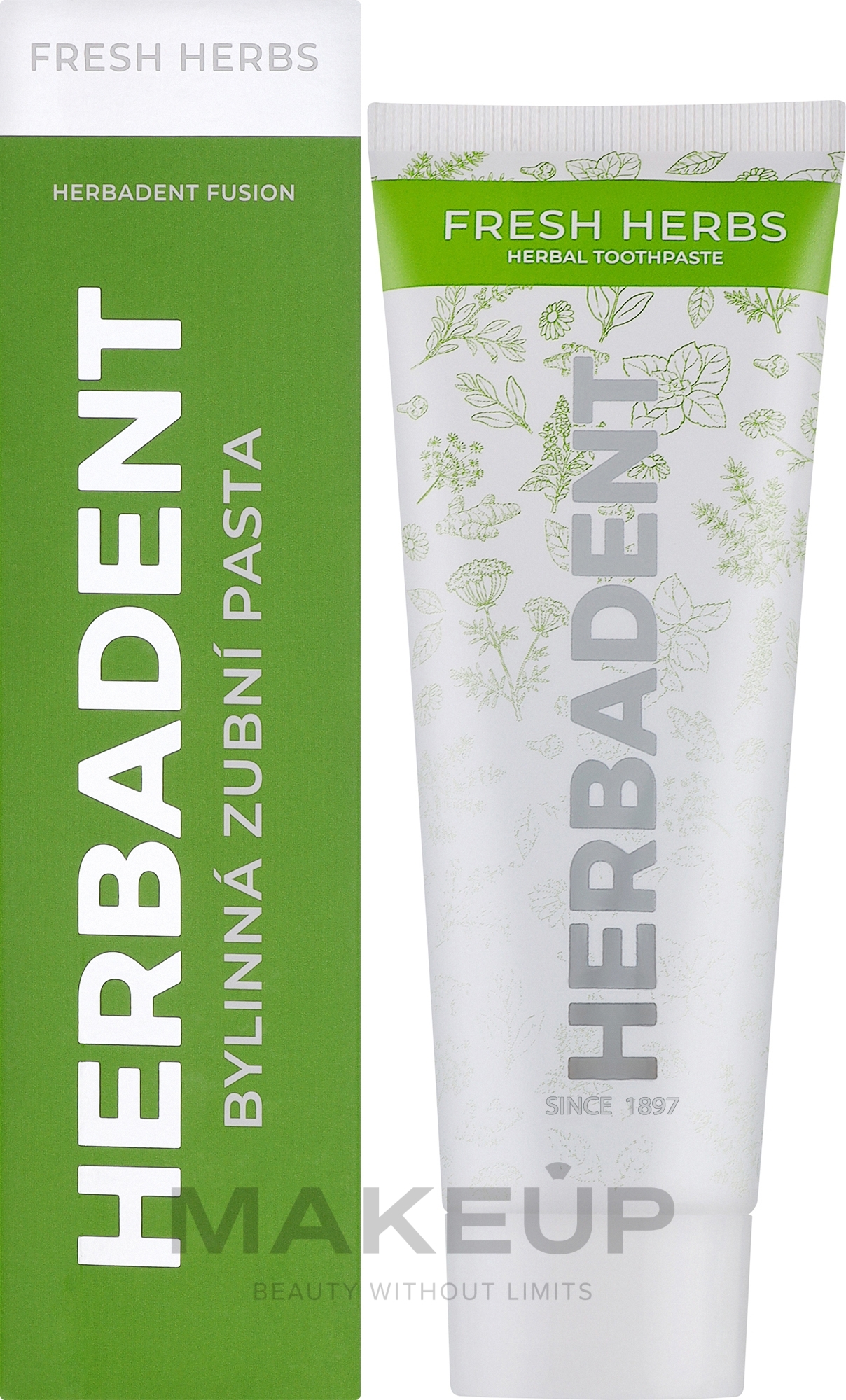 Зубная паста "Свежие Травы" - Herbadent Fresh Herbs Herbal Toothpaste — фото 75g
