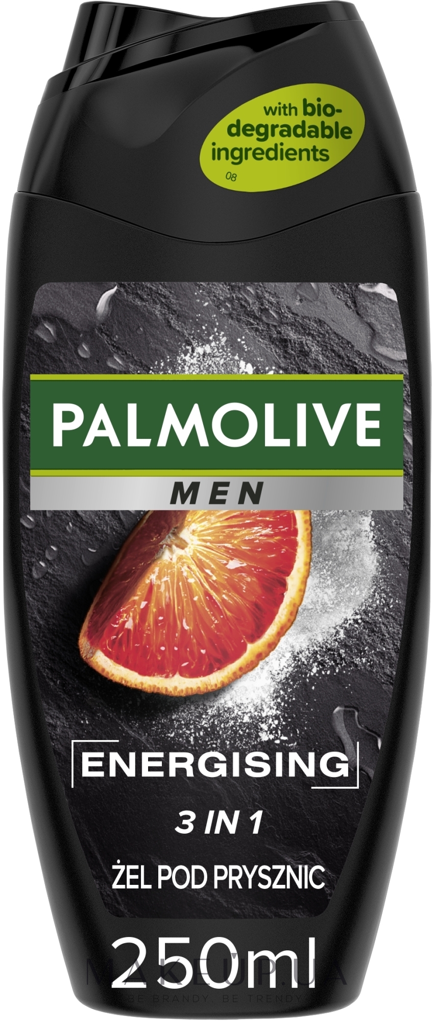 Гель для душу для чоловіків "Енергійний".  Ефірна олія цитрусових і екстракт магнію - Palmolive Men — фото 250ml