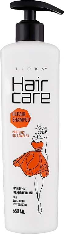 Шампунь відновлюючий для будь-якого типу волосся - Liora Hair Care Repair Shampoo — фото N1