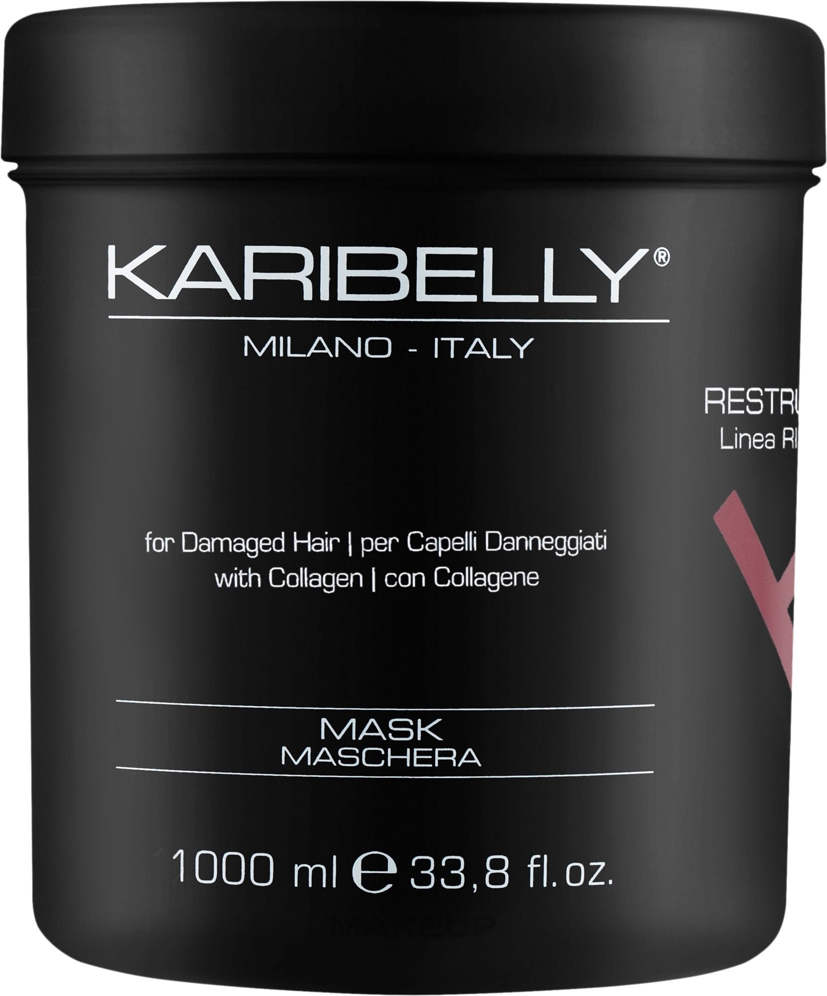 Відновлювальна маска для волосся - Karibelly Restructuring Mask — фото 1000ml