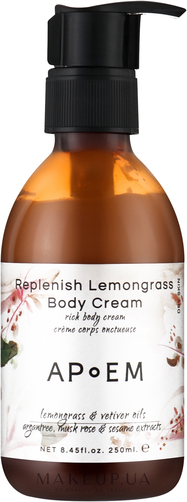 Відновлювальний крем для обличчя й тіла з лемонграсом - APoEM Replenish Lemongrass Body Cream — фото 250ml