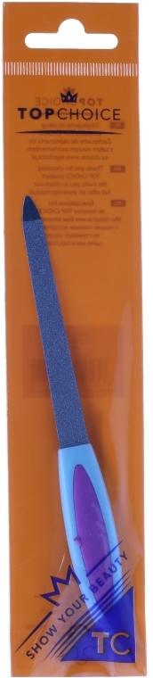 Пилочка сапфировая для ногтей 15см, 77111, фиолетово-голубая - Top Choice — фото N1