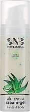 Крем-гель для рук і тіла з алое вера - SNB Professional Hands And Body Cream-Gel Summer Care With Aloe Vera Spheres — фото N1