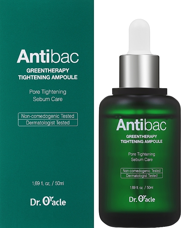 Антибактериальная сыворотка для сужения пор - Dr.Oracle Antibac Green Therapy Tightening Ampoule  — фото N2