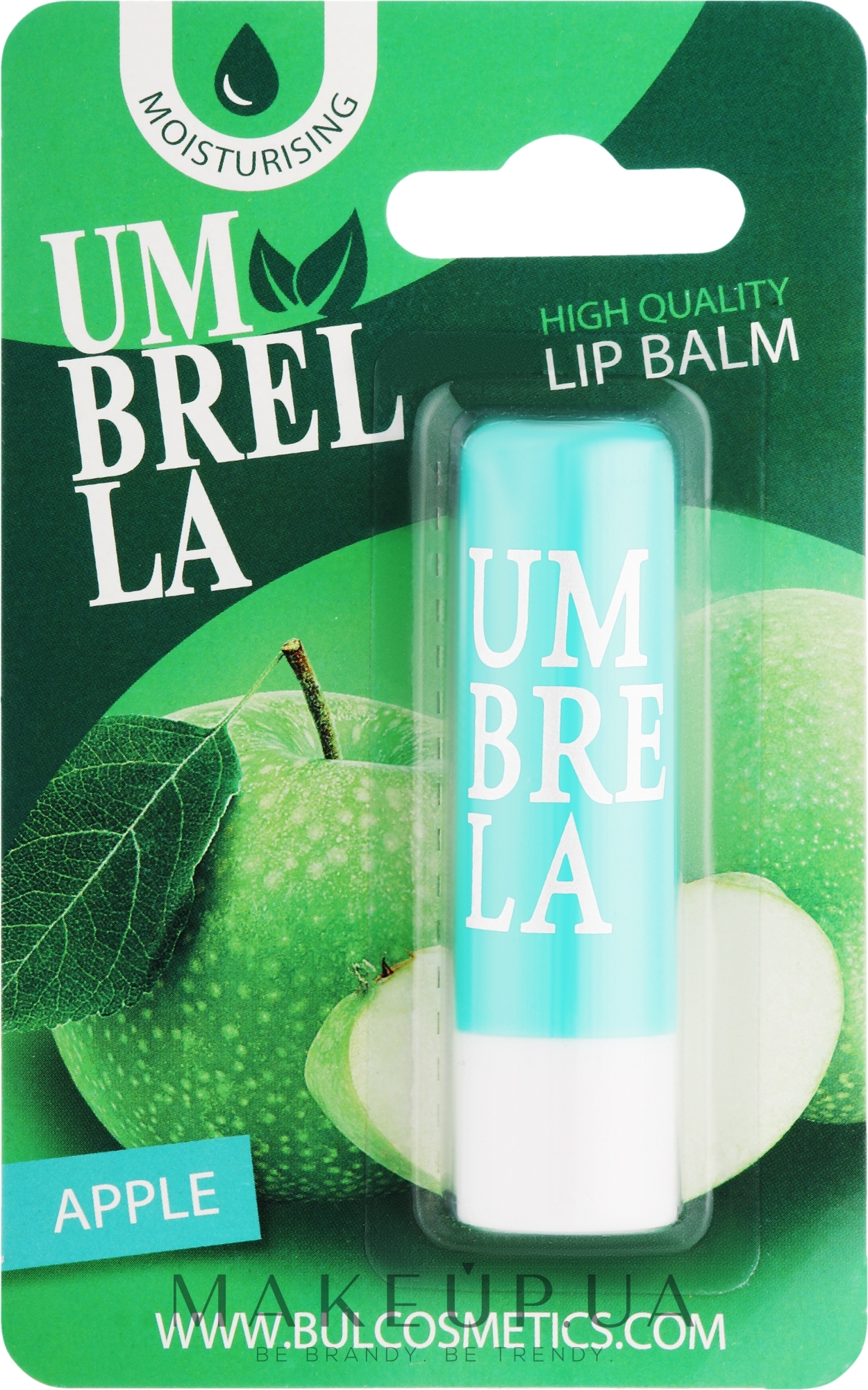 Бальзам для губ в блистере "Яблоко" - Umbrella High Quality Lip Balm Apple — фото 4g